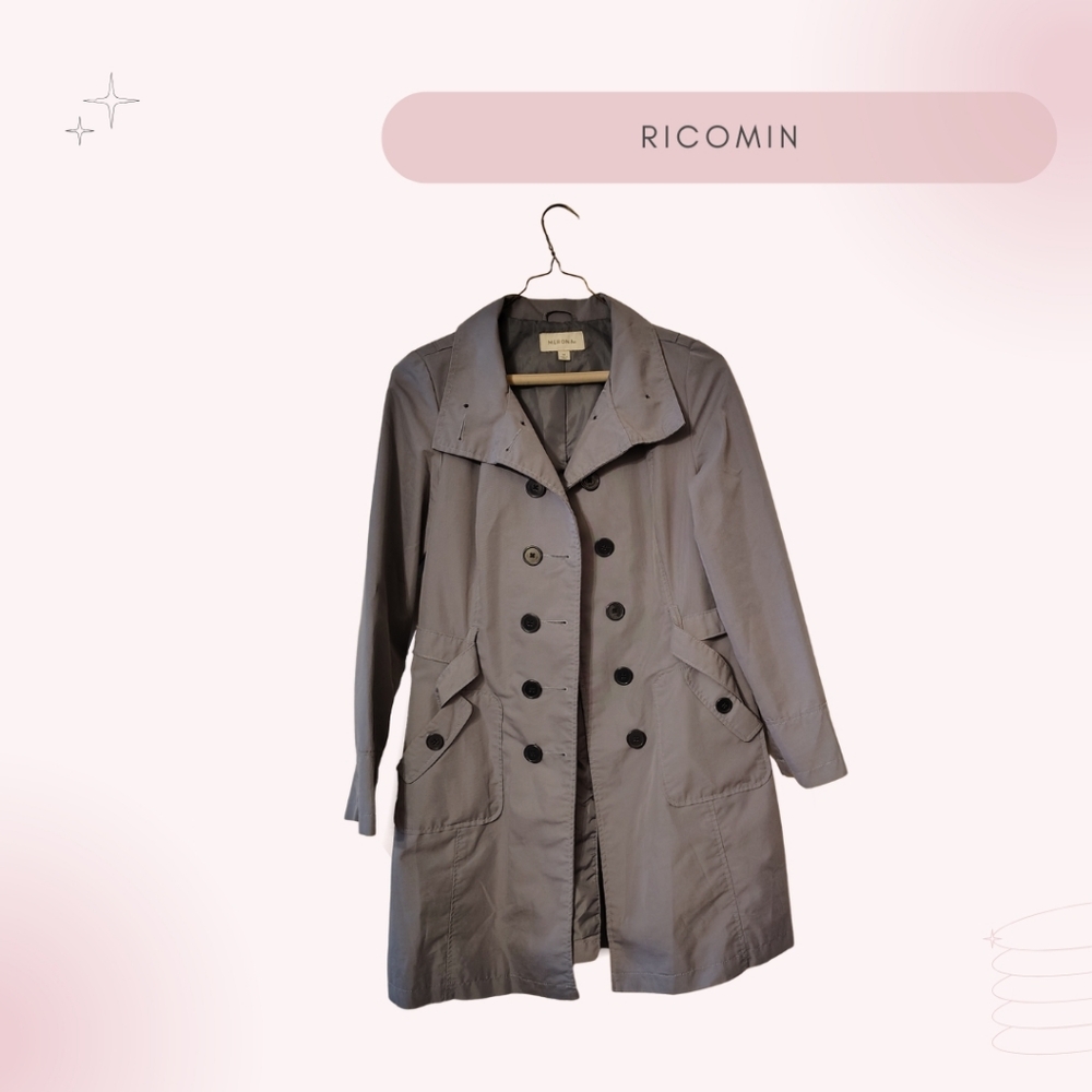 Merona Light Blue/Gray Trench Coat